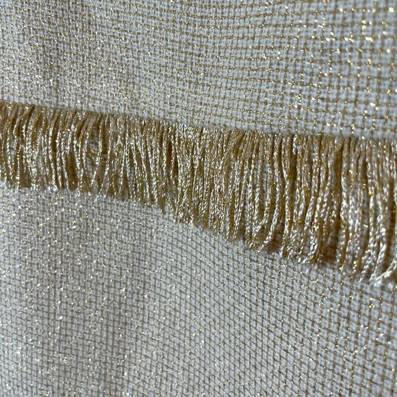 Sunday in Brooklyn Anthropologie Sz SMALL Gold Fringe Tank Top Blouse - Picture 3 of 7